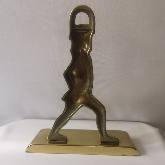 Vintage Virginia Metalcrafters Williamsburg Solid Brass Soldier Door Stopper - Picture 4 of 6